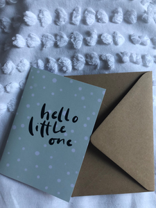 Hello Little one Maybear Design card - The Jute Basket 
