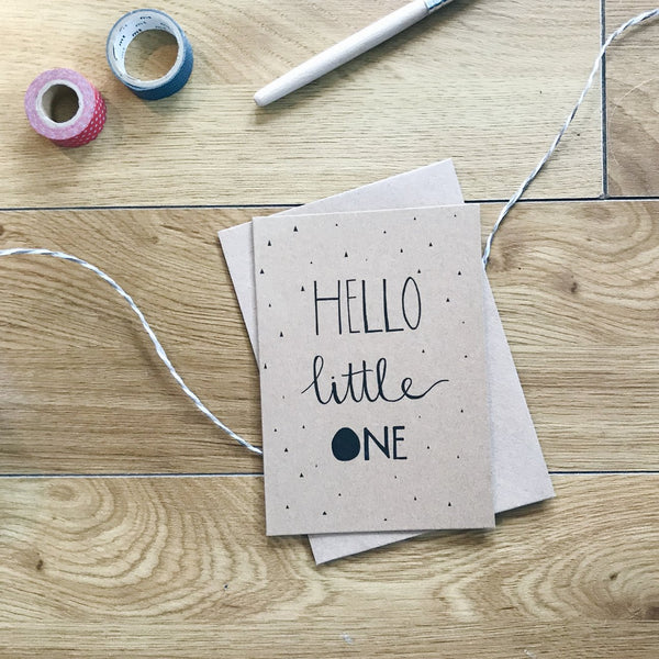 Hello Little One Maybear Design card - The Jute Basket 