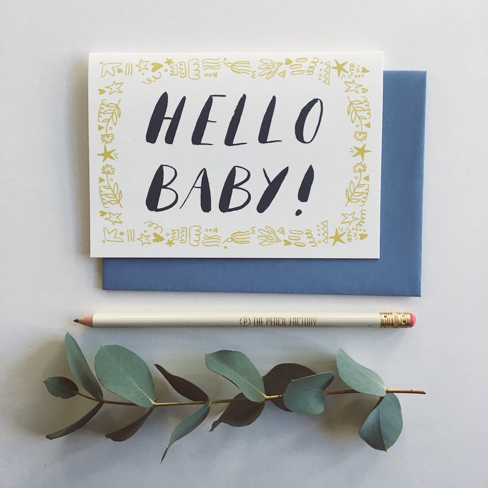 Hello Baby Card Peggy + Kate - The Jute Basket 